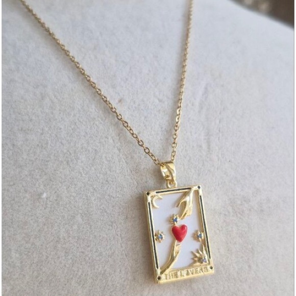 The Lovers Tarot Card Necklace (Stainless Steel) - Picture 1 of 3